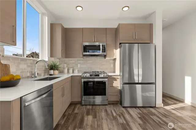 Photos are of a similar staged home.
