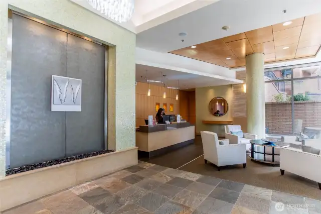 Luxurious Lobby with Concierge Service greets you upon entry.