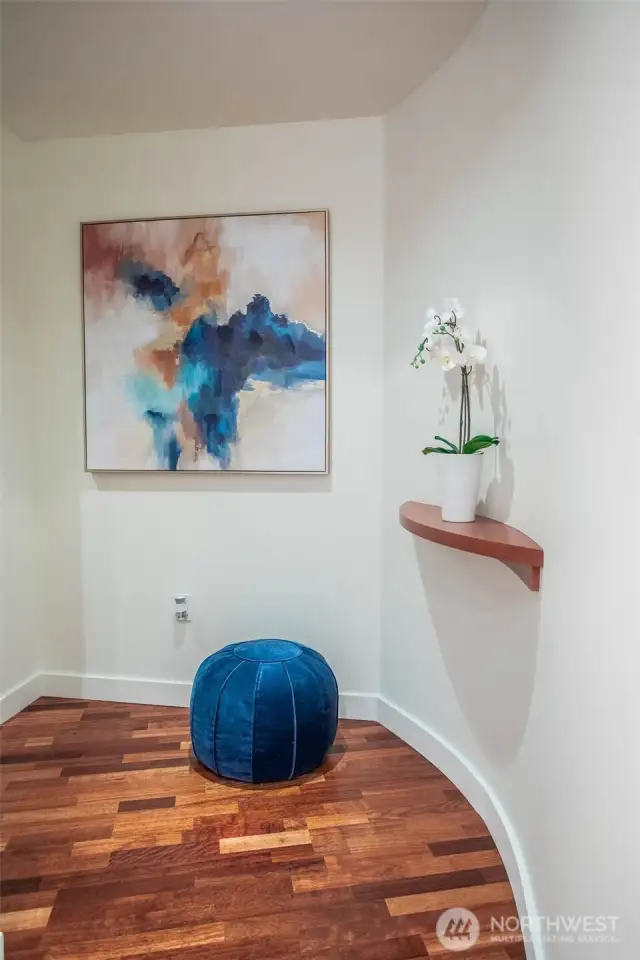Beautiful Laminate Hardwood Floors with Fresh New Interior Paint.