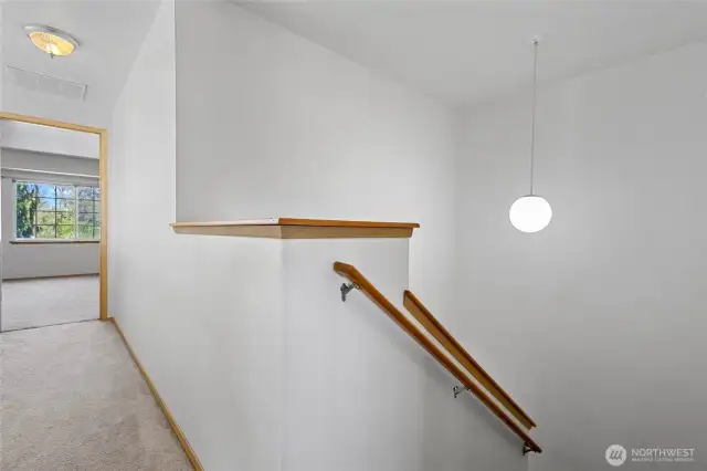 At the top of the stairs looking toward Primary bedroom