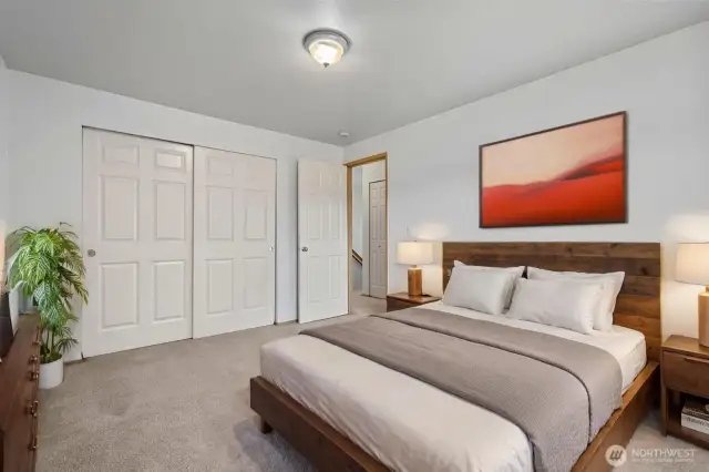 Virtually staged bedroom 3