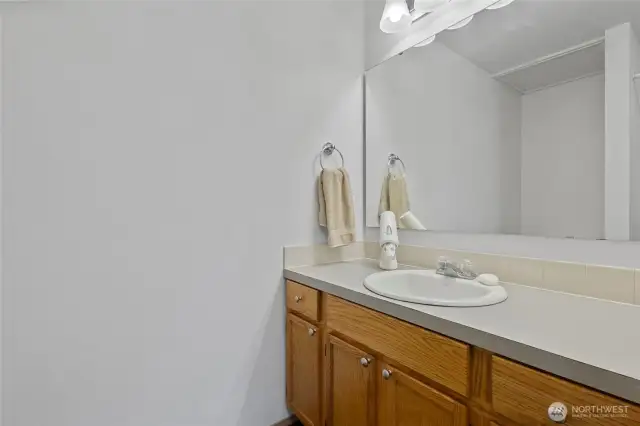Additional view of main level powder room