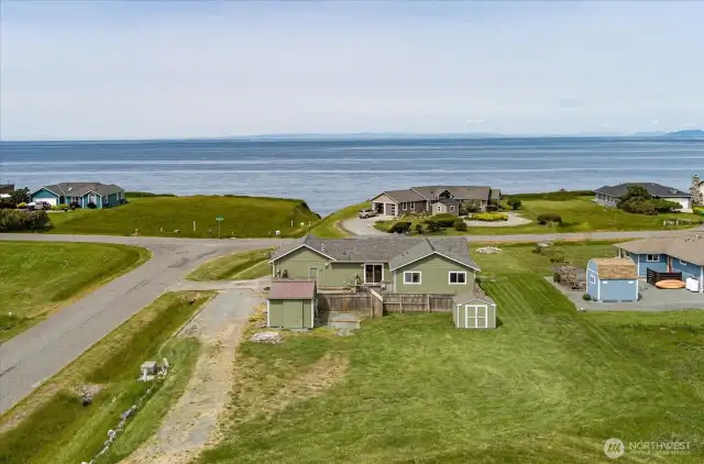 Across the street from the Salish Sea.