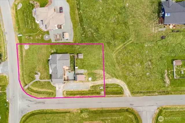 Extra space behind the home on this oversized 2.5 lots.
