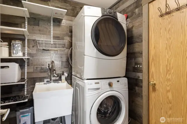 Walk in pantry and laundry space combined.