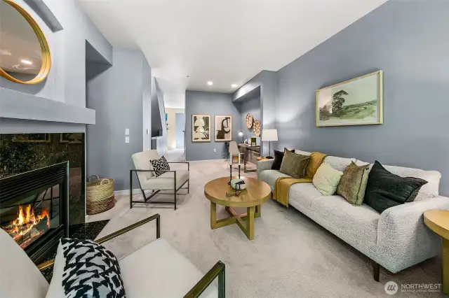 Living room has space for another table; could be dining, or how about a dedicated puzzle/game table?