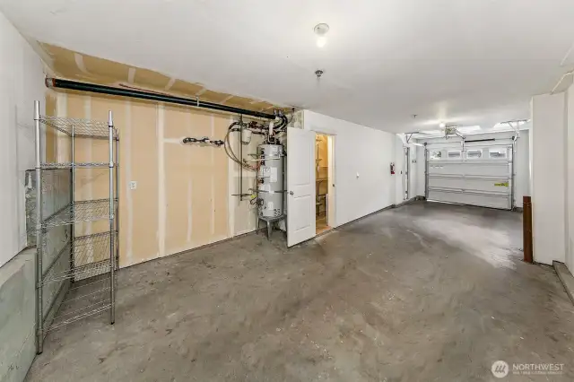 Huge 2 car tandem garage.