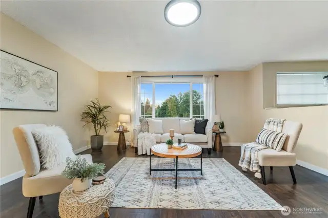 spacious living room