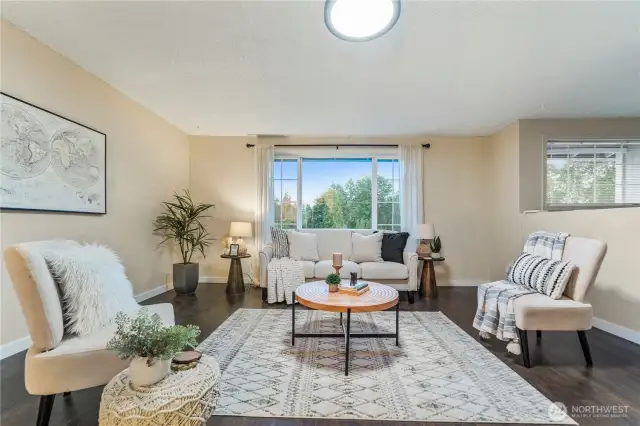 various angles of the living room