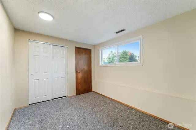 two closets in the potential 4th bedroom