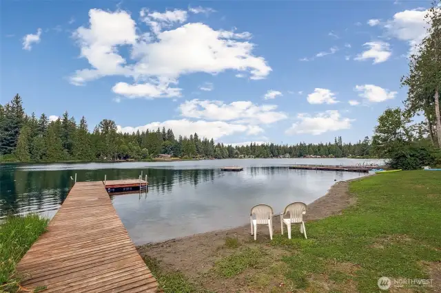 Enjoy 52 acres of deep high-quality lake water! Fishing is known to be productive—Pipe Lake hosts species like rainbow trout, kokanee, yellow perch, black crappie, bluegill, and smallmouth bass.
