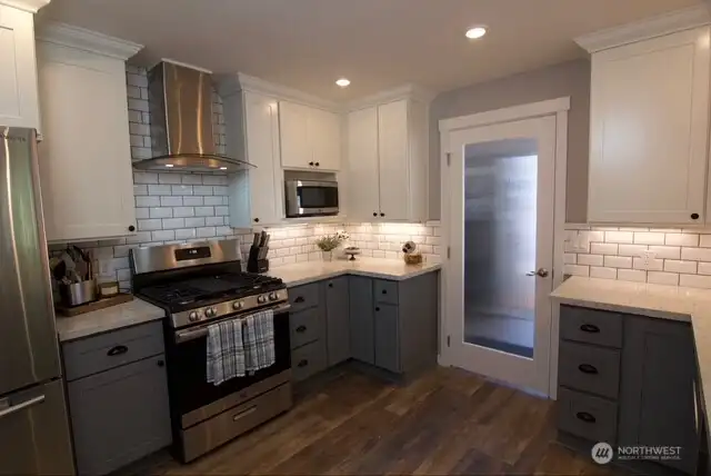 Custom Tiled Kitchen and undercounter lights
