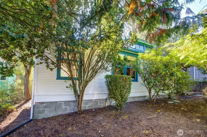 This home is hidden from the street.