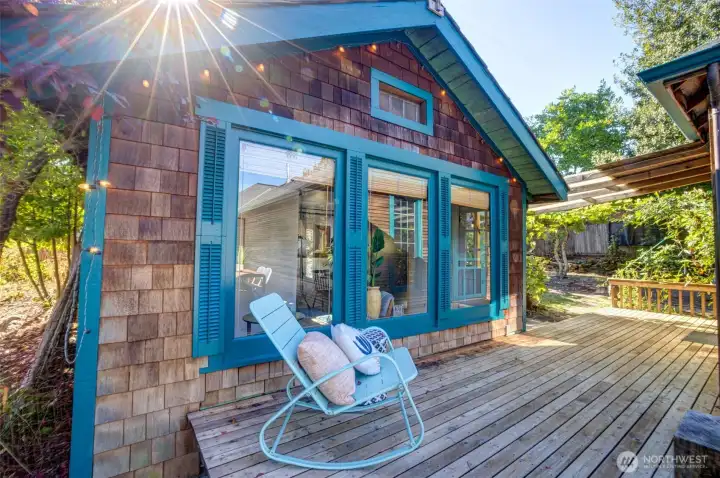 Large deck for entertaining.