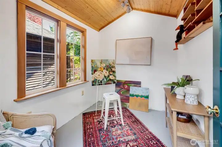What a happy space for your art projects.