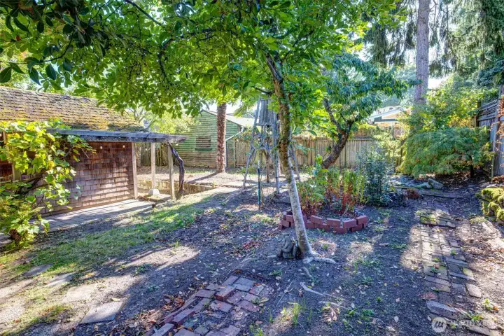 Some mature plantings and still room for your ideas.