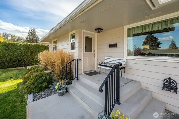 Exterior paint new 3 years ago and extended front steps are a welcome entrance