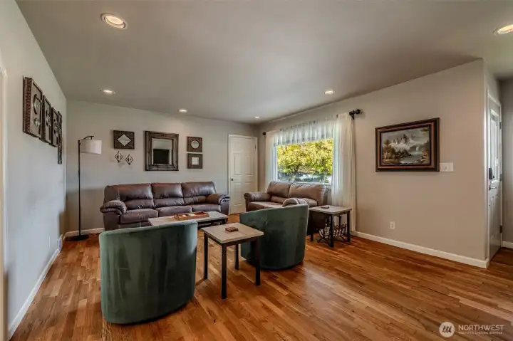 Door in far corner is coat closet