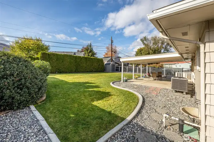 Sizable lot provides privacy and space from neighbors