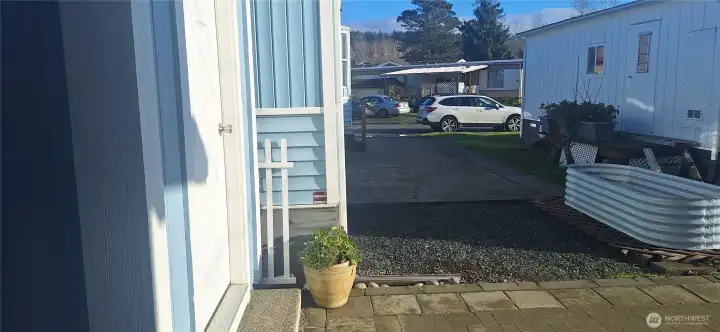 VIEW OF STREET FROM PATIO