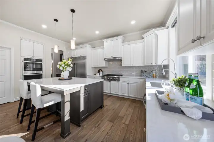 Plenty of cabinet space in the kitchen.