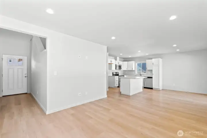 Entry into Family Room Area