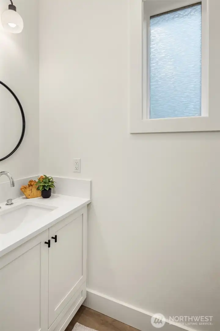 Having a 1/2 bath on the main floor is a rare luxury for homes of this type.