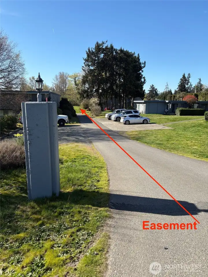 Easement on neighboring property