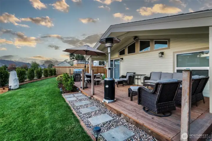 West facing entertainment area