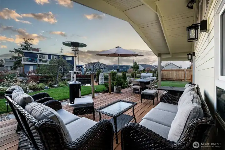 West facing entertainment area