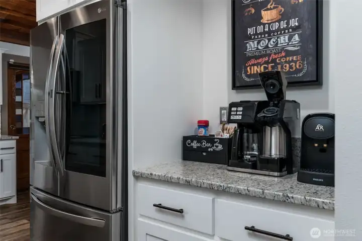 Coffee station in kitchen