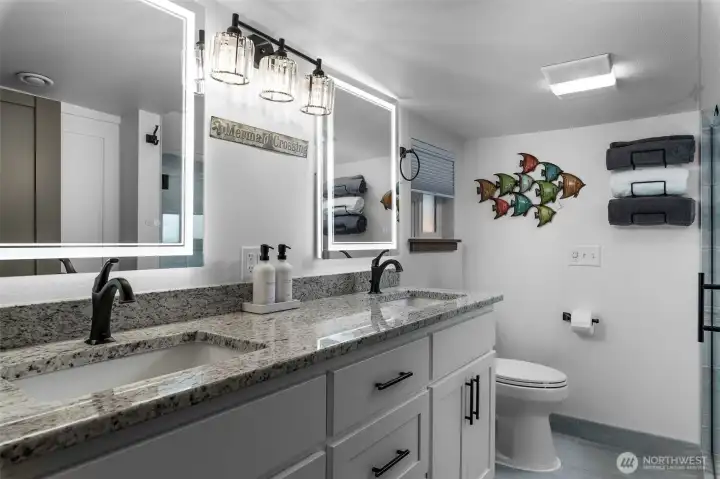 Bathroom off hallway