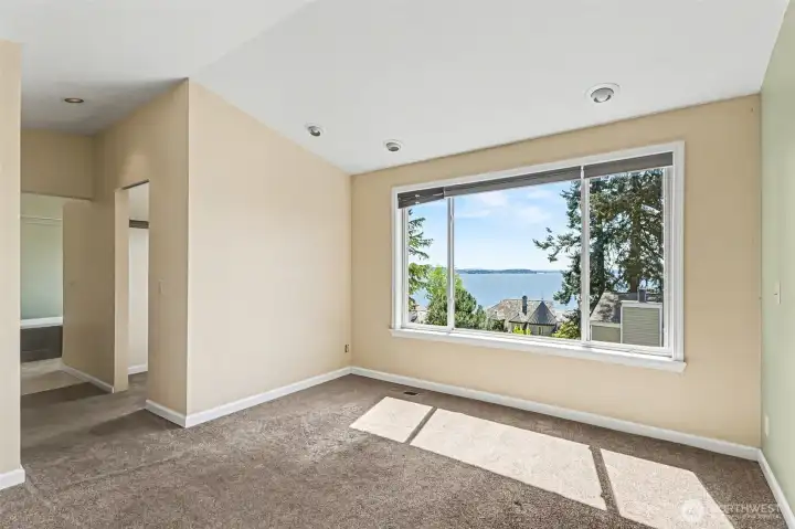 Primary bedroom on the second level.
