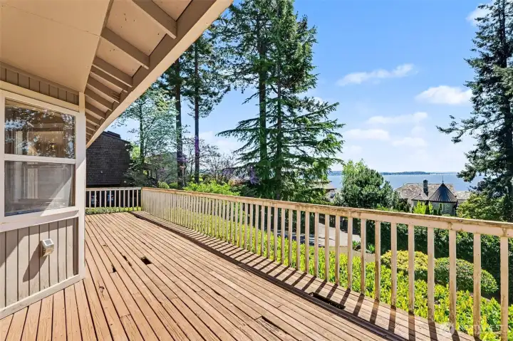 Deck on main level, does need repair.