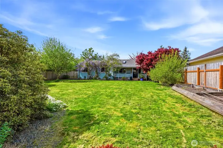 Spacious backyard