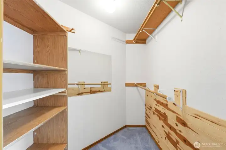 Primary walk in closet