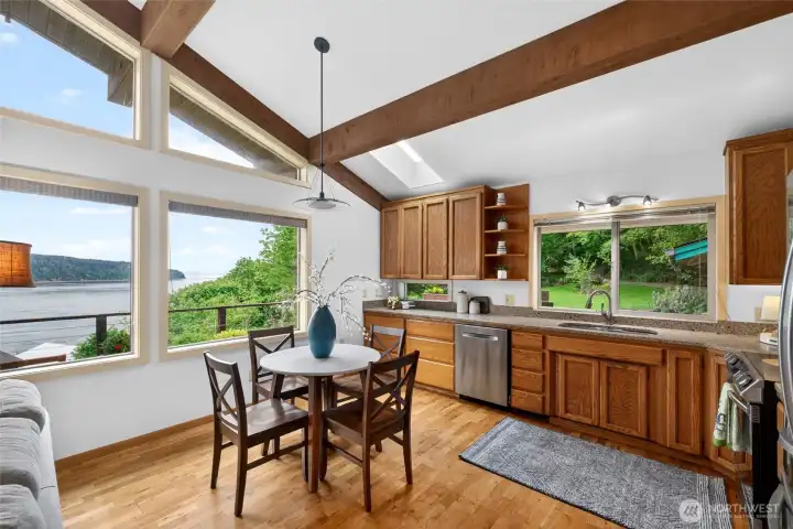 Your open concept main floor has sizable eat-in kitchen space.