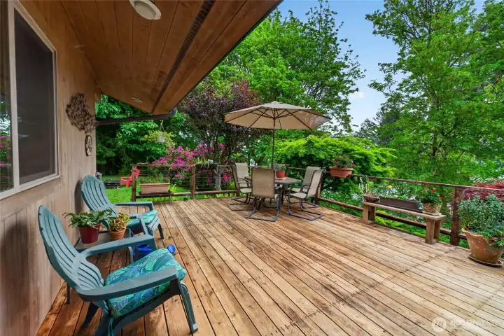 The wrap-around deck is awesome and perfect for relaxing or entertaining.