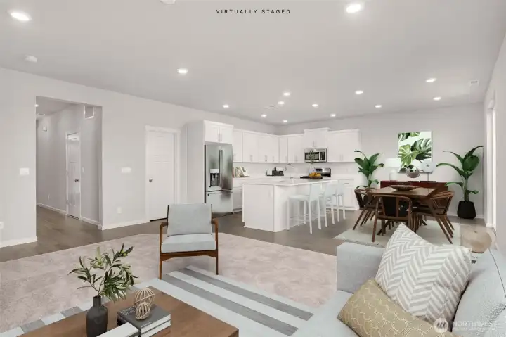 Great Room virtually staged