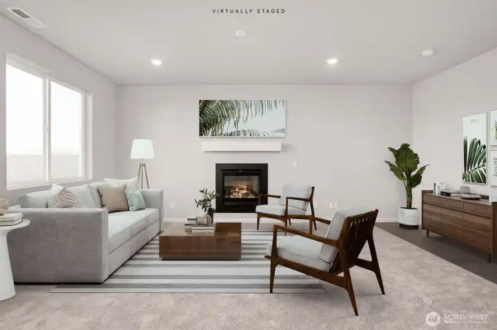 Great Room virtually staged