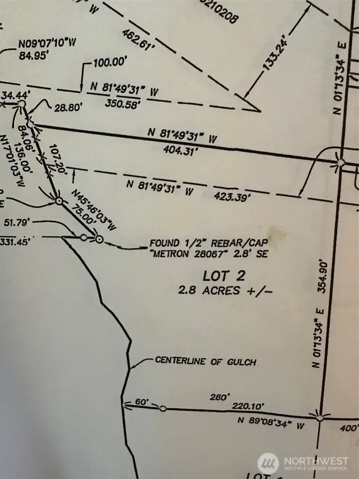 Bottom of Lot 3 borders Lot 2 Bottom of Lot 3 borders Lot 2
