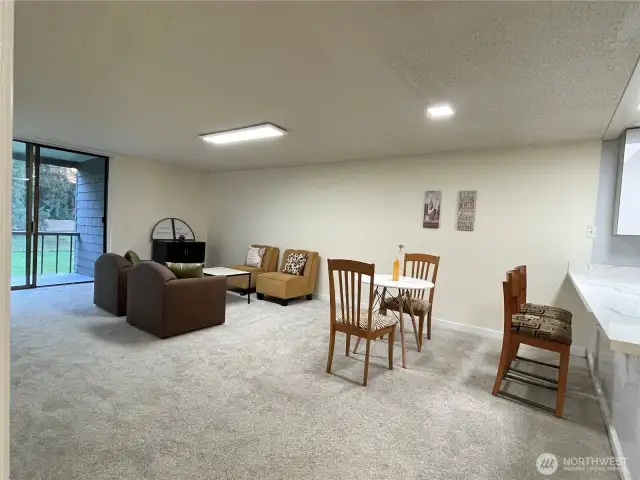 living room and dining room