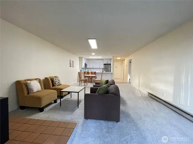 living dining kitchen