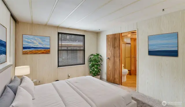 Virtually staged 2nd bedroom