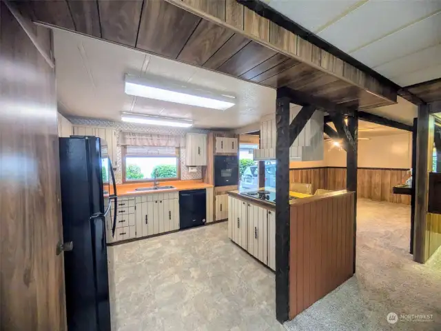 Kitchen open to family room