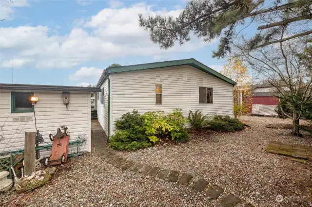 Low maintenance backyard with plenty of privacy.