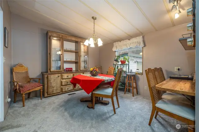 Dining room right off kitchen & living room.