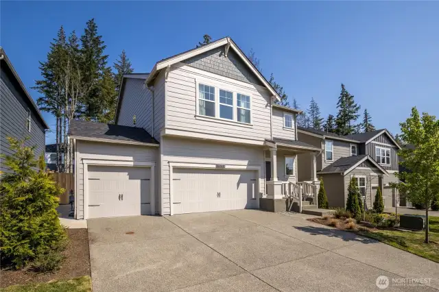 Attached 3-car garage