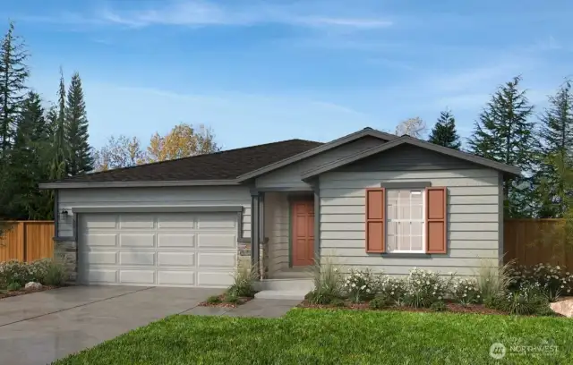 Exterior rendering only.  Not picture of actual home.
