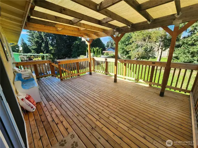 Huge back yard deck